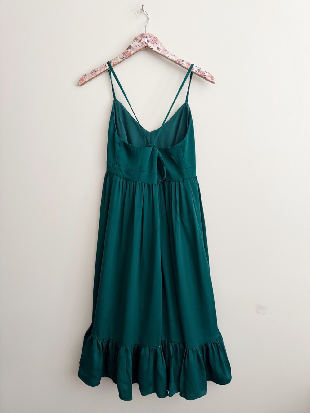 J. CREW Drapey Spaghetti Strap Dress Green Size 8 - Picture 5 of 9